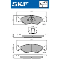 Тормозные колодки дисковые, комплект SKF Q6H 3LDY VKBP 80602 Ford Fiesta 4 (DX, JA, JB) Хэтчбек 1.0 i 65 л.с. 1999 – 2002