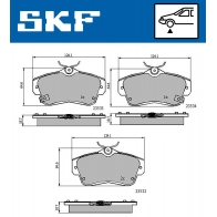 Тормозные колодки дисковые, комплект SKF VKBP 80605 A 1440251146 L2GXK U