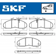 Тормозные колодки дисковые, комплект SKF BOVVE DU 1440251153 VKBP 80616 E - Изображение 5