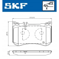 Тормозные колодки дисковые, комплект SKF X31R 8PS 1440251160 VKBP 80631