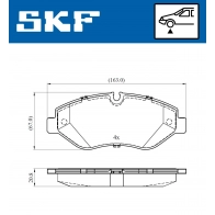 Тормозные колодки дисковые, комплект SKF Mercedes Vito (W447) 3 Автобус 116 CDI (447.701, 447.703, 447.705) 163 л.с. 2019 – 2024 VKBP 80633 E KSU RSO