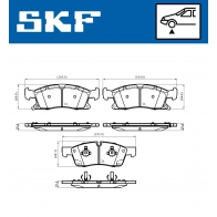 Тормозные колодки дисковые, комплект SKF VKBP 80639 A 1440251167 S 206T
