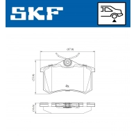 Тормозные колодки дисковые, комплект SKF VKBP 90001 1440251171 EGK8UC 7