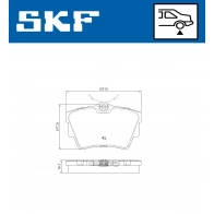 Тормозные колодки дисковые, комплект SKF Renault Trafic (FG, X82) 3 Фургон 2.0 dCi 170 (FGMM) 170 л.с. 2019 – 2024 VKBP 90021 4XUHC GW