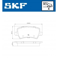 Тормозные колодки дисковые, комплект SKF O 1EX6C Ford S-Max 1 (CA1, WS) Минивэн 1.8 TDCi 125 л.с. 2006 – 2014 VKBP 90027