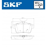 Тормозные колодки дисковые, комплект SKF 1440251180 CLN4 WL VKBP 90030 - Изображение 5