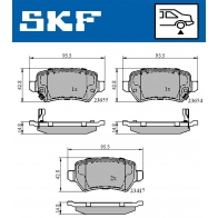 Тормозные колодки дисковые, комплект SKF HEKA KJM 1440251181 VKBP 90032 A - Изображение 5