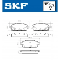 Тормозные колодки дисковые, комплект SKF EV C84 Opel Mokka (X) 1 Кроссовер 1.6 CDTI 4x4 (_76) 110 л.с. 2018 – 2025 VKBP 90033 A
