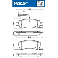 Тормозные колодки дисковые, комплект SKF 1440251183 18S03 2 VKBP 90035 E - Изображение 5