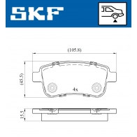 Тормозные колодки дисковые, комплект SKF VKBP 90058 1440251191 ZFO9 UUM