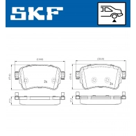 Тормозные колодки дисковые, комплект SKF Mercedes Vito (W639) 2 Фургон 2.2 113 CDI 4x4 (6301. 6303. 6305) 136 л.с. 2010 – 2024 K OQI9 VKBP 90060 E