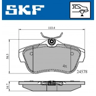 Тормозные колодки дисковые, комплект SKF 1440251194 XE 7J5N VKBP 90061 - Изображение 5