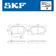 Тормозные колодки дисковые, комплект SKF O4 KYE VKBP 90066 E 1440251196 - Изображение 5