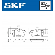 Тормозные колодки дисковые, комплект SKF 8795 2 VKBP 90068 1440251197 - Изображение 5