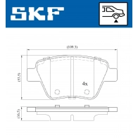 Тормозные колодки дисковые, комплект SKF 60M37X 6 1440251198 VKBP 90070