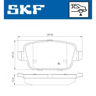 Тормозные колодки дисковые, комплект SKF Ford Focus 2 Хэтчбек 2.5 RS 305 л.с. 2009 – 2011 9XY28 I VKBP 90072
