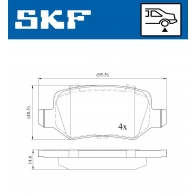 Тормозные колодки дисковые, комплект SKF VKBP 90074 1440251201 2A TRFC - Изображение 5