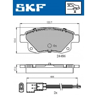 Тормозные колодки дисковые, комплект SKF Ford Transit 7 (FD) Автобус 2.2 TDCi 100 л.с. 2011 – 2014 TZ10 SXL VKBP 90077 E