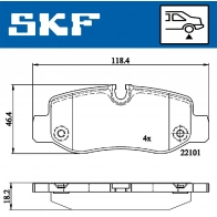 Тормозные колодки дисковые, комплект SKF GPOZ EWZ VKBP 90080 1440251205 - Изображение 5