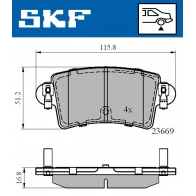 Тормозные колодки дисковые, комплект SKF O V008 1440251210 VKBP 90097 - Изображение 5