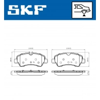 Тормозные колодки дисковые, комплект SKF 3M8 1W 1440251213 VKBP 90102
