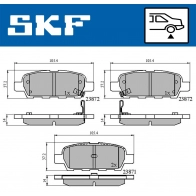 Тормозные колодки дисковые, комплект SKF 1440251214 8 I74XU VKBP 90107 A - Изображение 5