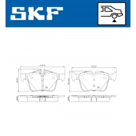 Тормозные колодки дисковые, комплект SKF WZJF6S D Mercedes C-Class (W205) 4 Седан 4.0 AMG C 63 (2086) 476 л.с. 2014 – 2025 VKBP 90117 E