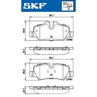 Тормозные колодки дисковые, комплект SKF DD5 AKDP VKBP 90124 1440251221