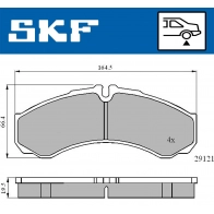 Тормозные колодки дисковые, комплект SKF VKBP 90130 1440251223 LG 9R9J - Изображение 5