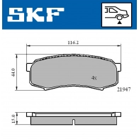 Тормозные колодки дисковые, комплект SKF 1440251225 VKBP 90136 8 NOPBTN