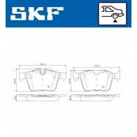 Тормозные колодки дисковые, комплект SKF XRR2 1 VKBP 90142 1440251228