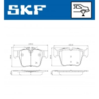 Тормозные колодки дисковые, комплект SKF VKBP 90143 Mercedes GLC (X253) 1 Кроссовер 220 d (253.914) 194 л.с. 2019 – 2024 3H 68XH