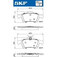 Тормозные колодки дисковые, комплект SKF 6WH IG VKBP 90148 1440251230 - Изображение 5