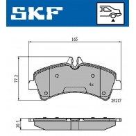 Тормозные колодки дисковые, комплект SKF EW4 AP 1440251231 VKBP 90149 - Изображение 5