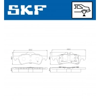 Тормозные колодки дисковые, комплект SKF 8NKQ MAZ 1440251243 VKBP 90184 - Изображение 5