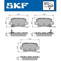 Тормозные колодки дисковые, комплект SKF VKBP 90187 A PS9F A3S Honda CR-V 4 (RM) Кроссовер 2.0 Flex (RE5) 155 л.с. 2013 – 2025