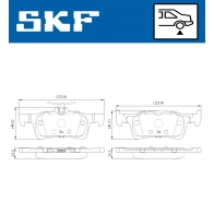 Тормозные колодки дисковые, комплект SKF VKBP 90189 SR 3Z3RM Peugeot 308 2 (T9, 4C) Хэтчбек 1.2 VTi 72 82 л.с. 2013 – 2025