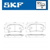 Тормозные колодки дисковые, комплект SKF L3S BBYJ VKBP 90214 A Chevrolet Malibu 8 (V300) Седан 2.0 D 156 л.с. 2012 – 2024