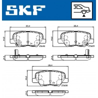 Тормозные колодки дисковые, комплект SKF GA OEEG VKBP 90253 A Mitsubishi Outlander 3 (GG, GF, ZJ) Кроссовер 3.0 GT 4WD 227 л.с. 2012 – 2025