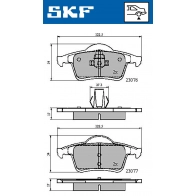 Тормозные колодки дисковые, комплект SKF 37UVZQ A VKBP 90261 Volvo S80 1 (184) Седан 2.9 196 л.с. 1998 – 2008