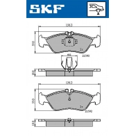 Тормозные колодки дисковые, комплект SKF VKBP 90362 Volkswagen LT (2DB, 2DE, 2DK) 2 Автобус 2.5 SDI 75 л.с. 1996 – 2006 7MZA O
