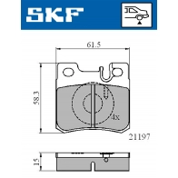 Тормозные колодки дисковые, комплект SKF 1440251291 Q NBFIV VKBP 90373 - Изображение 5