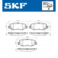 Тормозные колодки дисковые, комплект SKF Jeep Cherokee (KK) 4 Внедорожник 2.8 CRD 4x4 177 л.с. 2008 – 2025 J6E M2K VKBP 90374 A