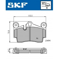 Тормозные колодки дисковые, комплект SKF 1440251293 1 LVCBIB VKBP 90378