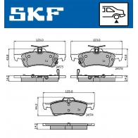 Тормозные колодки дисковые, комплект SKF Q9J4E M VKBP 90401 A 1440251302 - Изображение 5