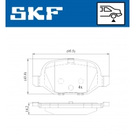 Тормозные колодки дисковые, комплект SKF Q X7KAJV 1440251304 VKBP 90414