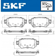 Тормозные колодки дисковые, комплект SKF 1440251324 VKBP 90497 A NMJR Q