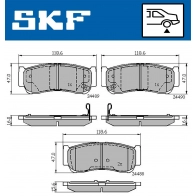 Тормозные колодки дисковые, комплект SKF 1440251337 C3 WVNU VKBP 90538 A - Изображение 5