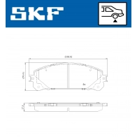 Тормозные колодки дисковые, комплект SKF VKBP 90552 A 1440251340 TMVL C - Изображение 5