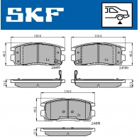 Тормозные колодки дисковые, комплект SKF Chevrolet Equinox 33K 8ELX VKBP 90556 A